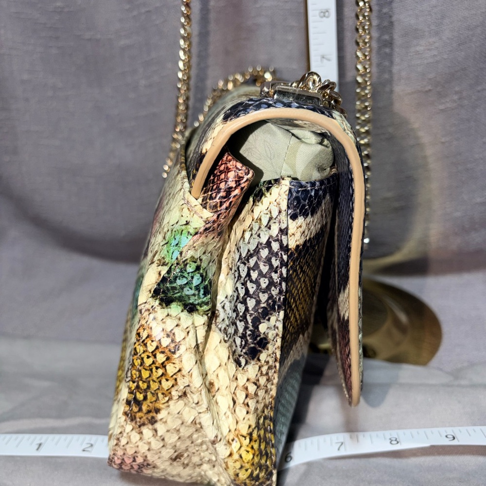 Brahmin Python-Texture Chain Shoulder Bag in Mult… - image 4